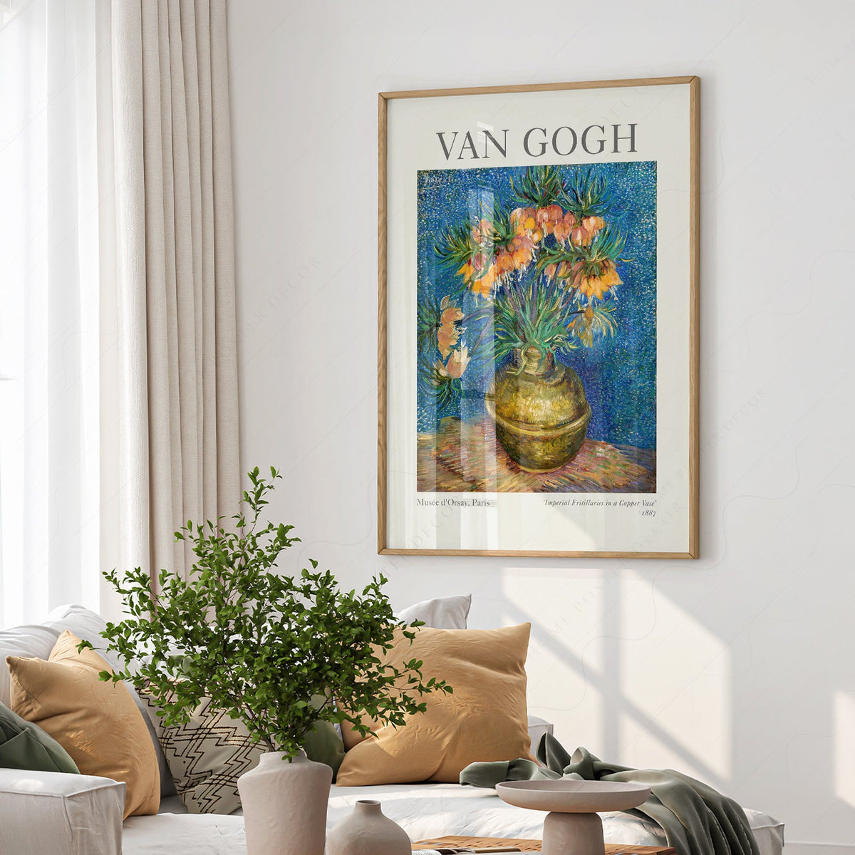 Van Gogh Imperial Fritillaries in a Copper Vase Print – Floral Wall Art