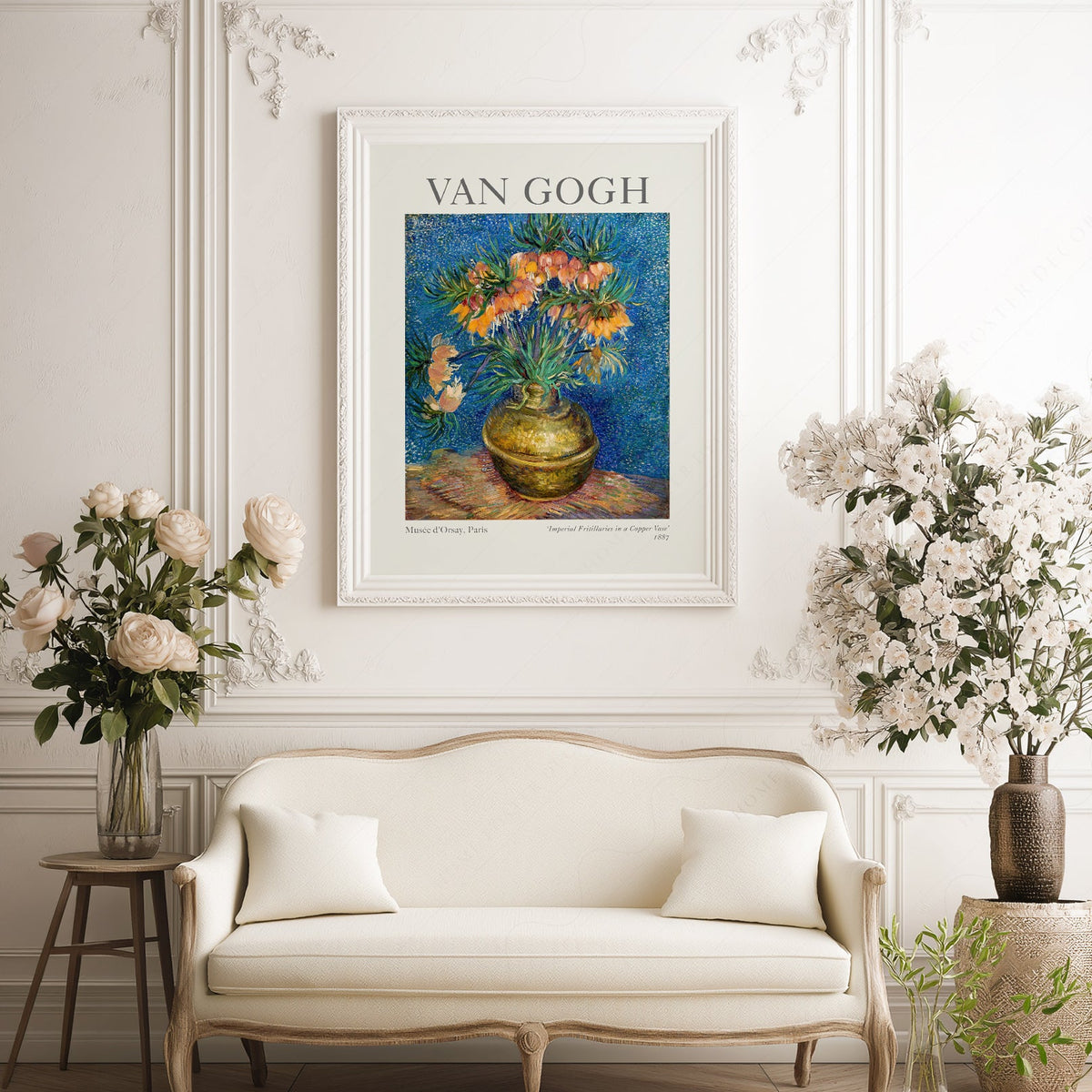 Van Gogh Imperial Fritillaries in a Copper Vase Print – Floral Wall Art
