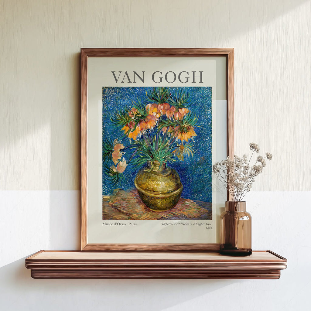 Van Gogh Imperial Fritillaries in a Copper Vase Print – Floral Wall Art
