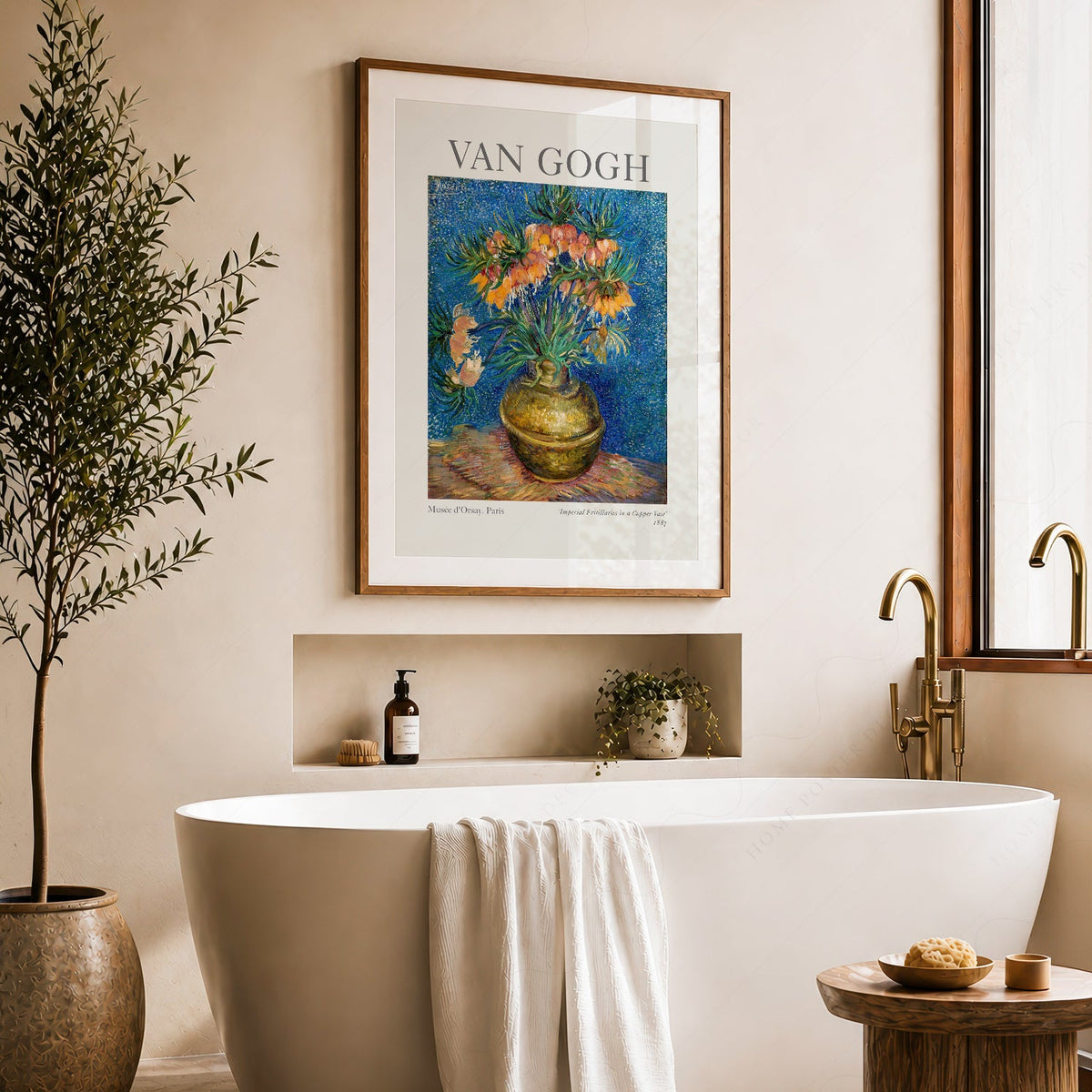 Van Gogh Imperial Fritillaries in a Copper Vase Print – Floral Wall Art