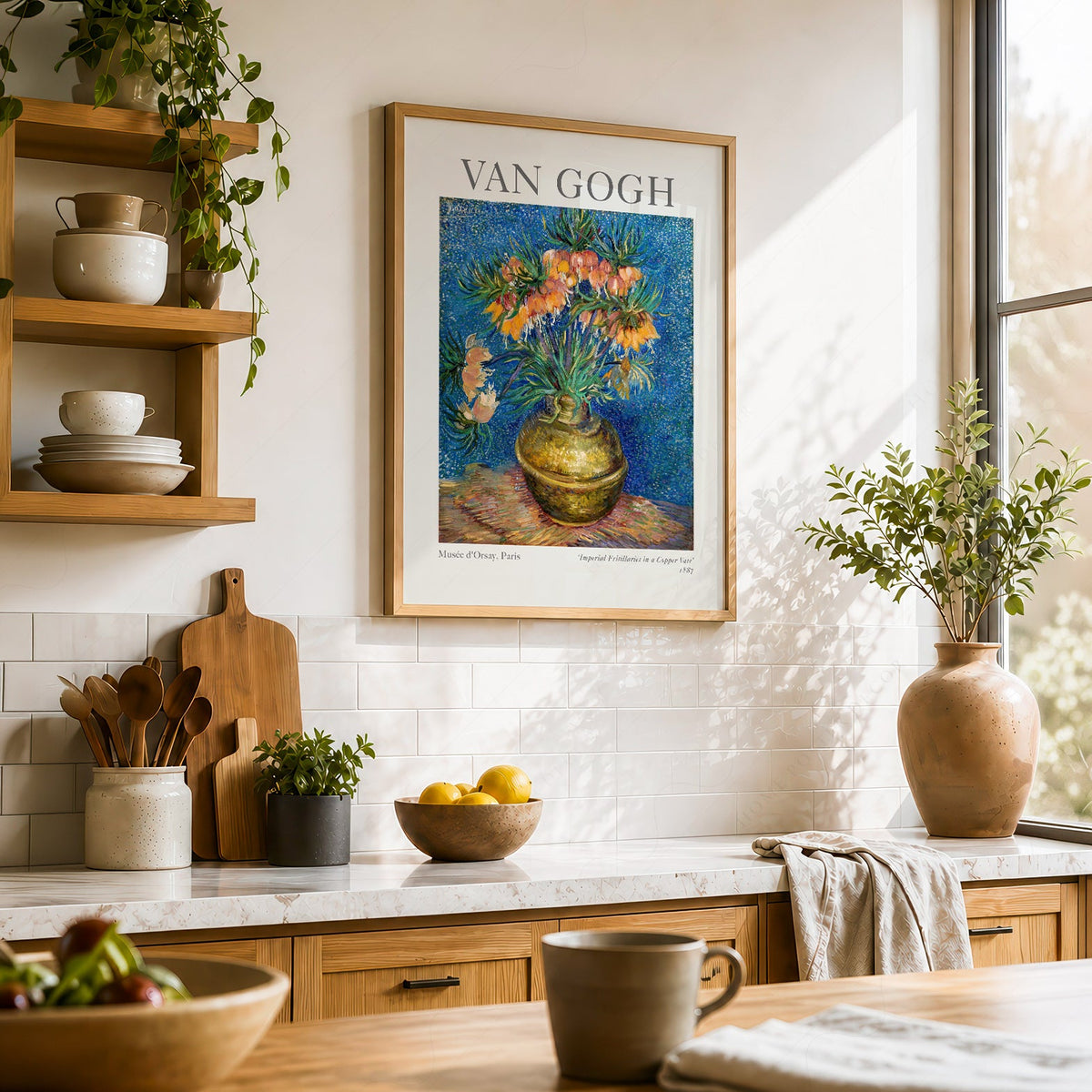 Van Gogh Imperial Fritillaries in a Copper Vase Print – Floral Wall Art