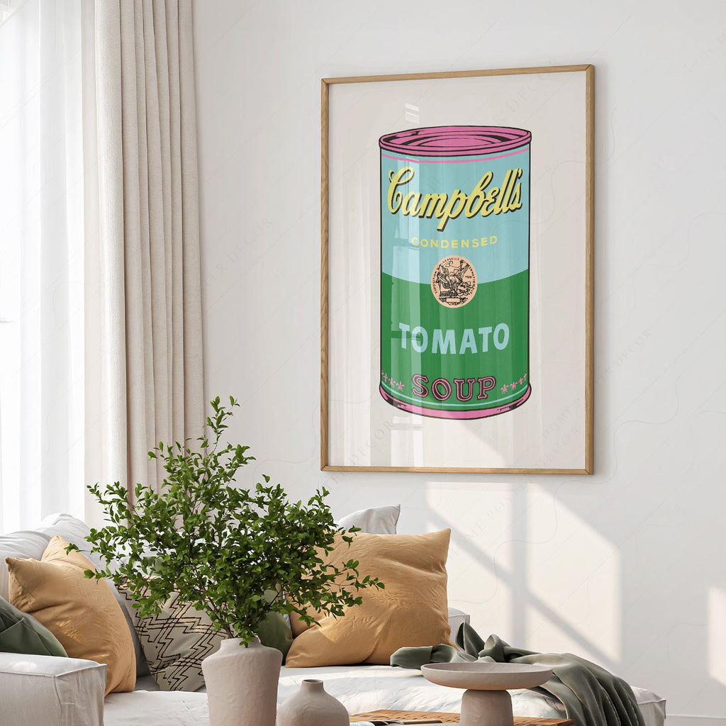 Andy Warhol Campbell's Soup Can Art Print – Pop Art Wall Decor Poster
