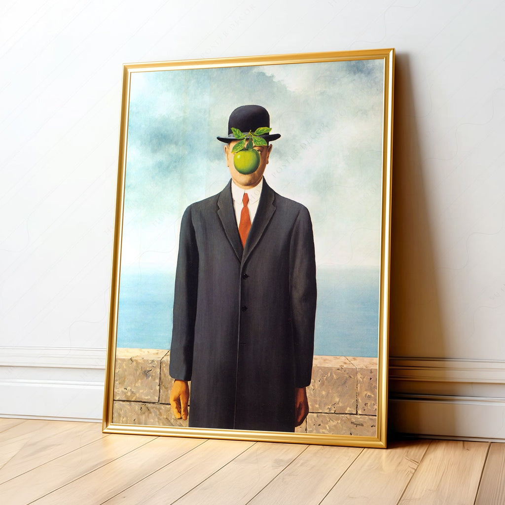 René Magritte The Son of Man Art Print – Surrealist Wall Art Poster