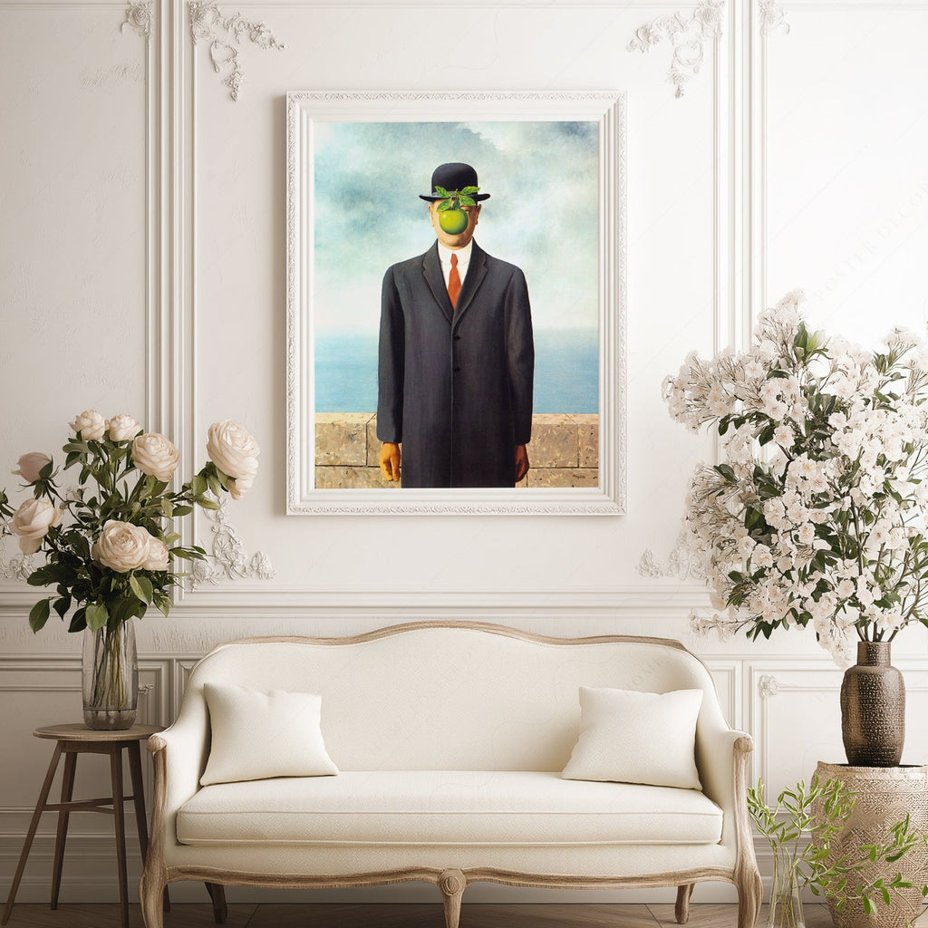 René Magritte The Son of Man Art Print – Surrealist Wall Art Poster