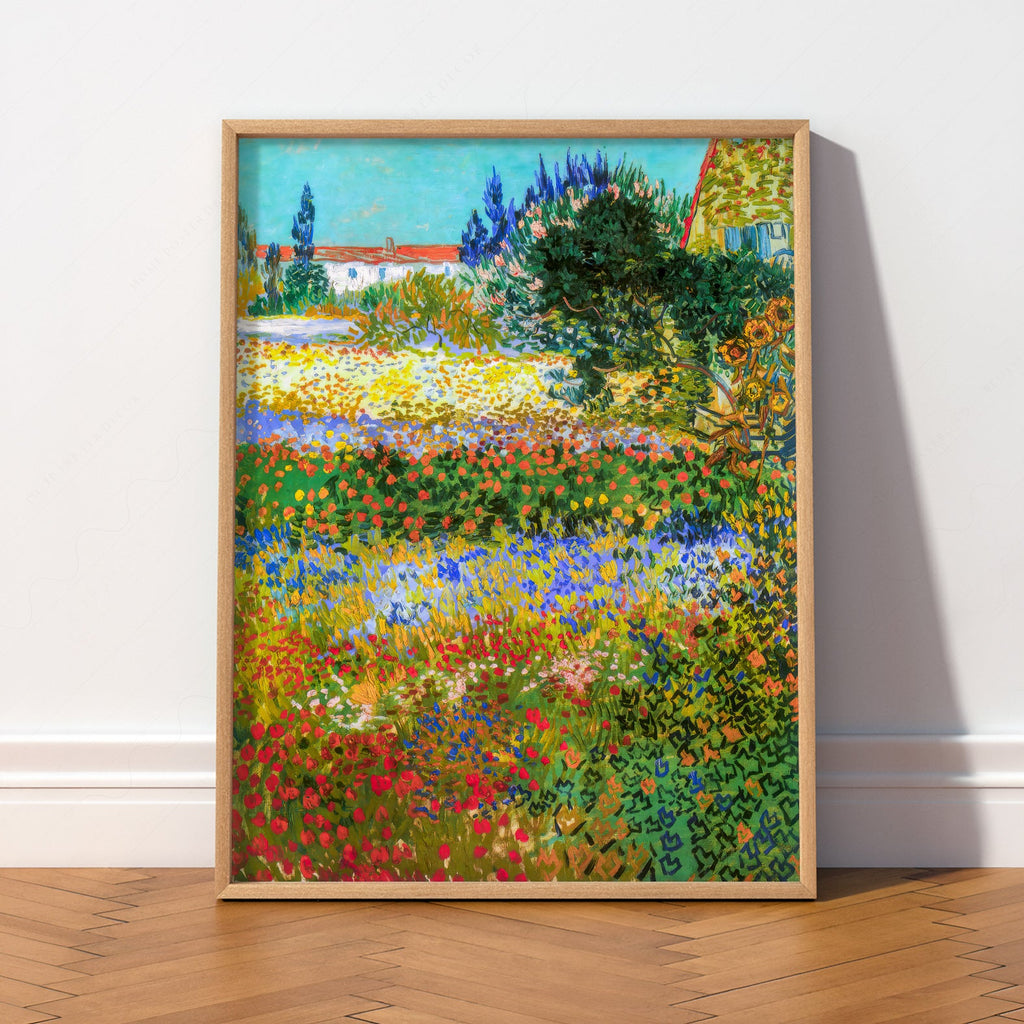 Vincent Van Gogh Flowering Garden Print – Famous Painting Wall Art