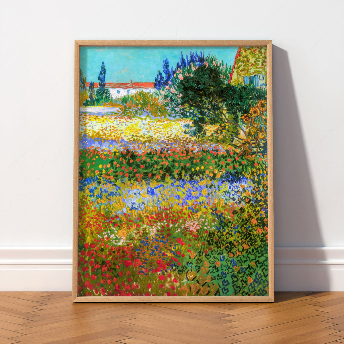Vincent Van Gogh Flowering Garden Print – Famous Painting Wall Art