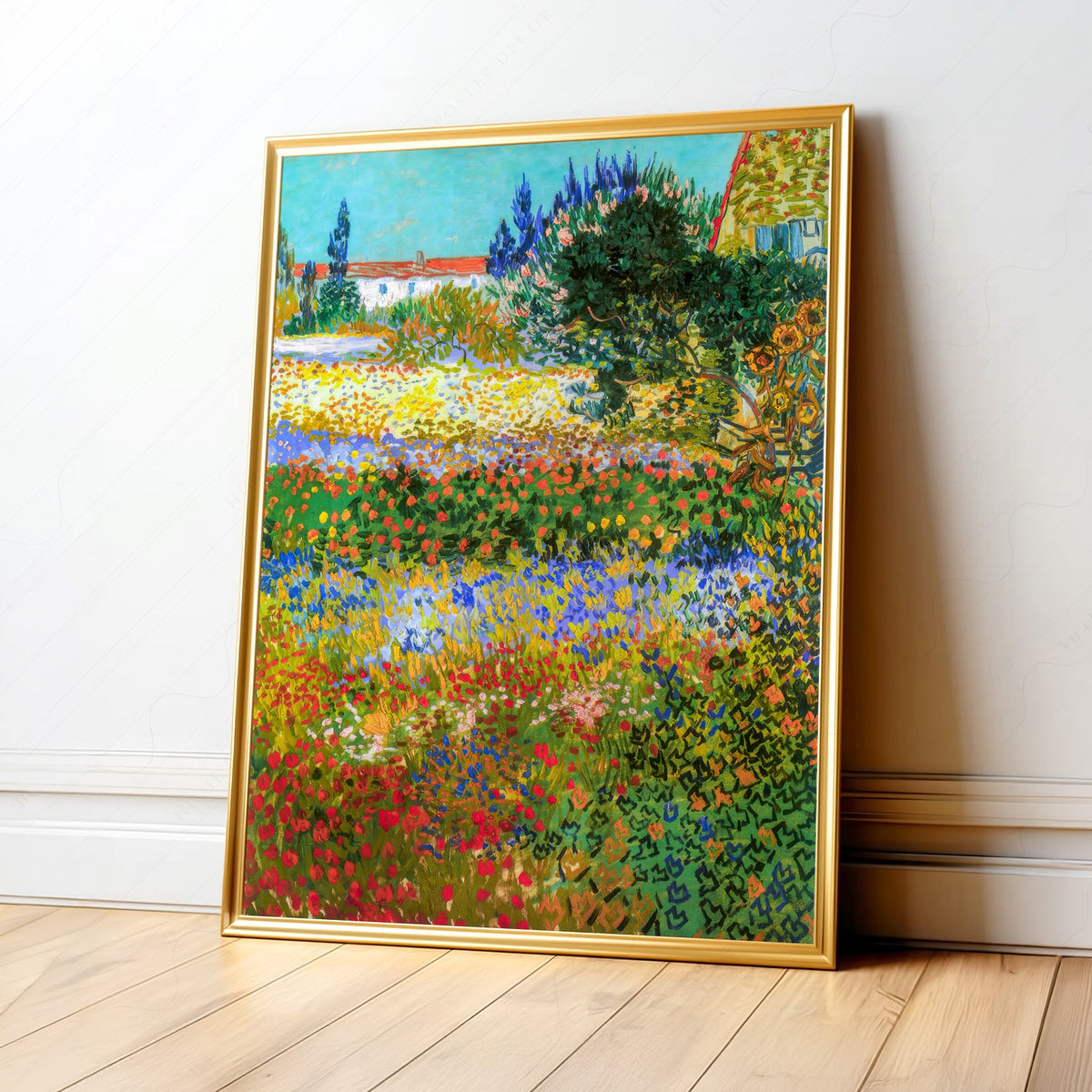 Vincent Van Gogh Flowering Garden Print – Famous Painting Wall Art