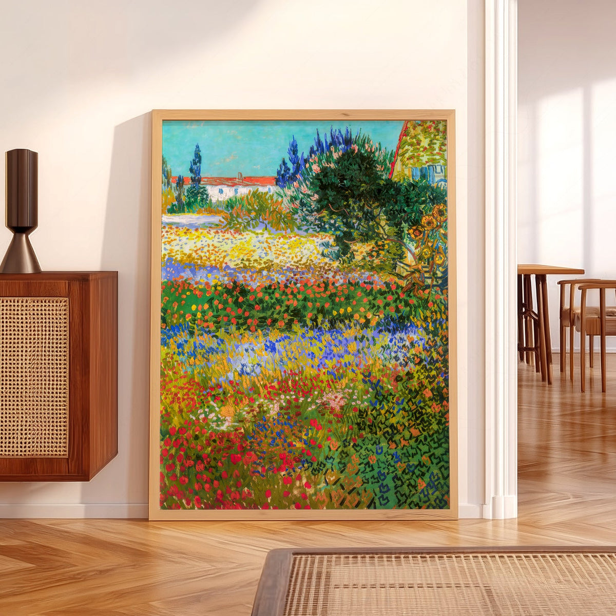 Vincent Van Gogh Flowering Garden Print – Famous Painting Wall Art