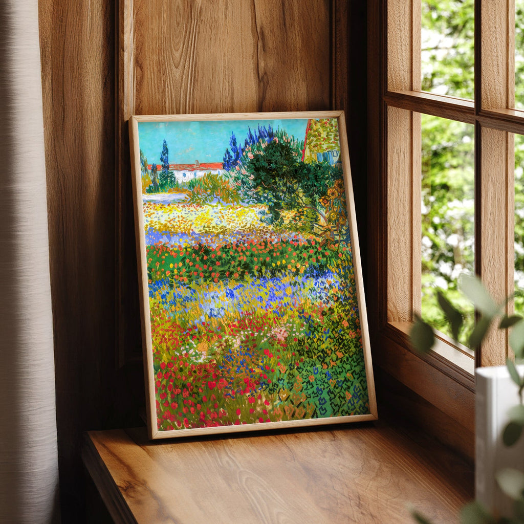 Vincent Van Gogh Flowering Garden Print – Famous Painting Wall Art