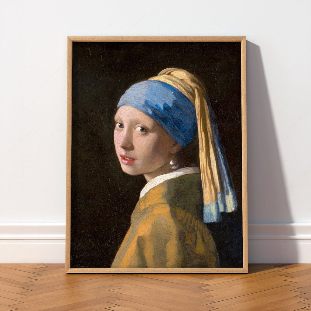 Johannes Vermeer La Jeune Fille à la perle Reproduction d'art – Décor mural classique