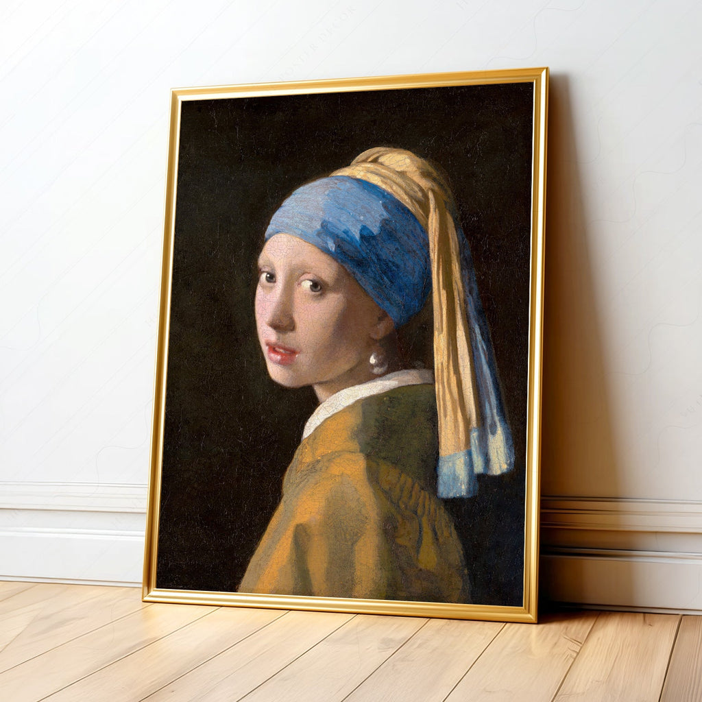 Johannes Vermeer La Jeune Fille à la perle Reproduction d'art – Décor mural classique