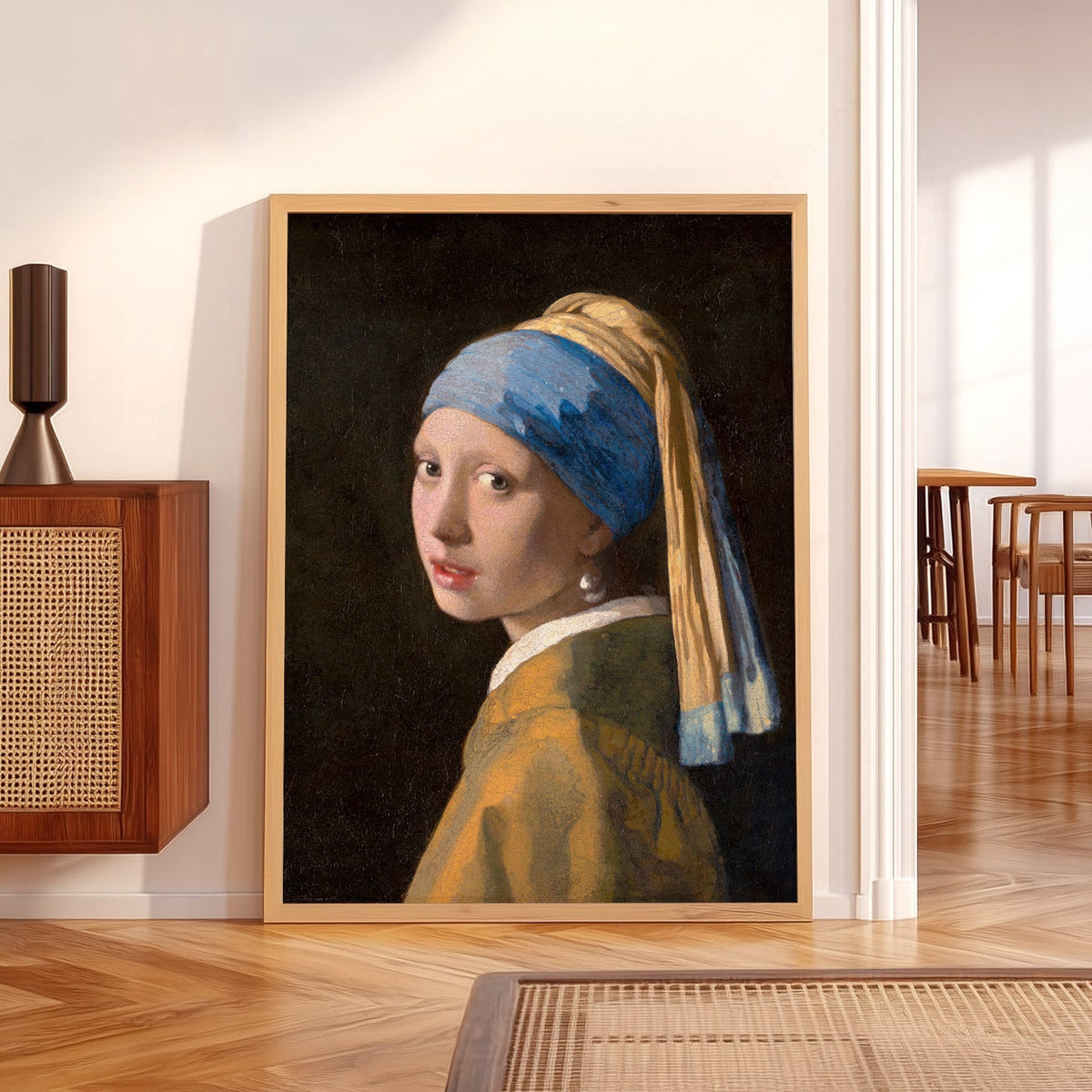 Johannes Vermeer La Jeune Fille à la perle Reproduction d'art – Décor mural classique