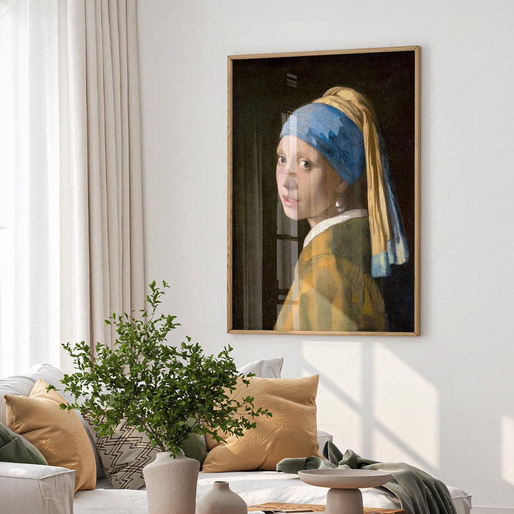 Johannes Vermeer La Jeune Fille à la perle Reproduction d'art – Décor mural classique