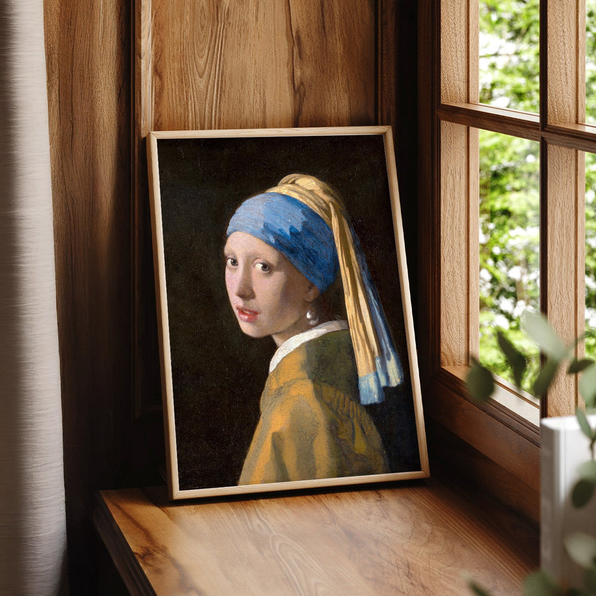 Johannes Vermeer La Jeune Fille à la perle Reproduction d'art – Décor mural classique