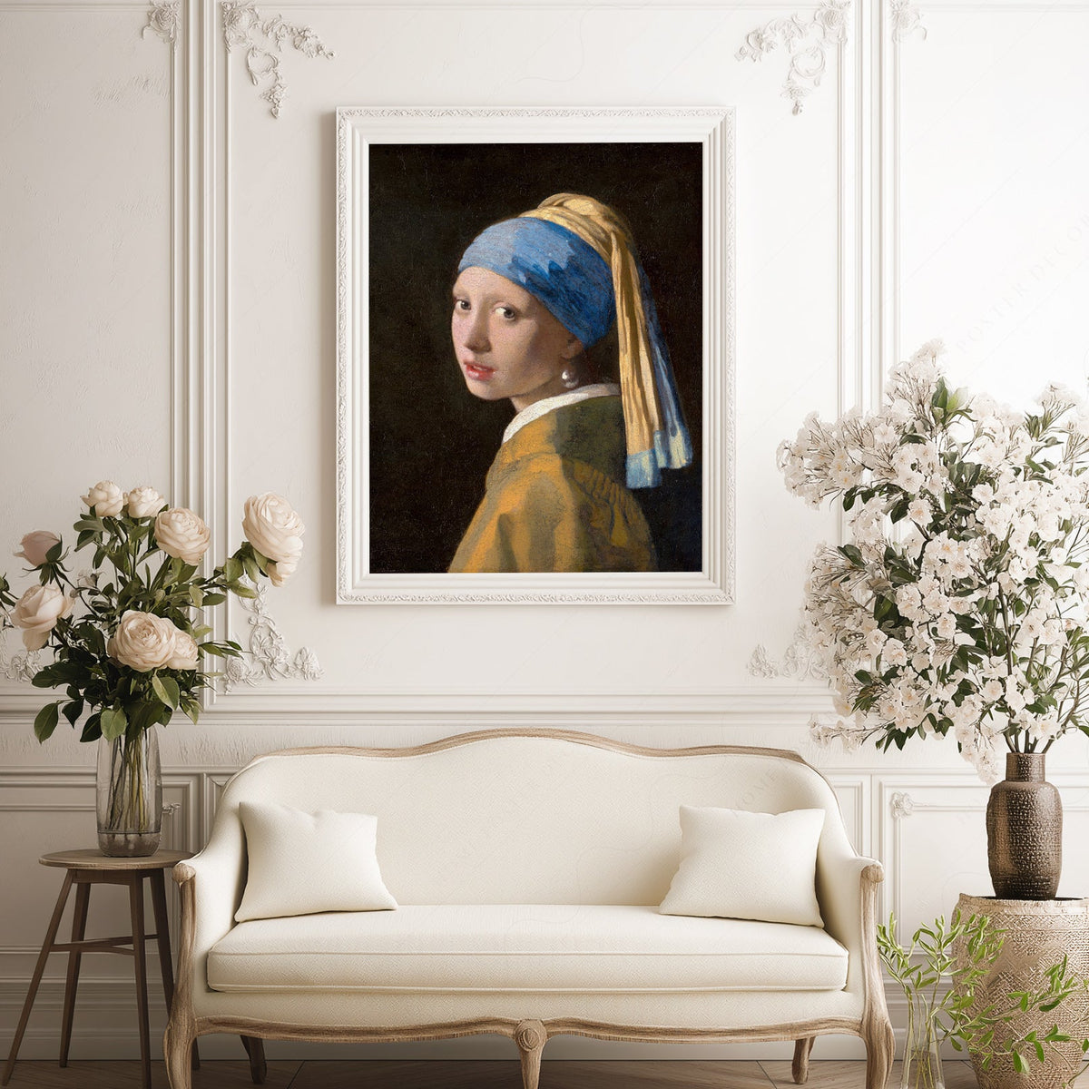 Johannes Vermeer La Jeune Fille à la perle Reproduction d'art – Décor mural classique