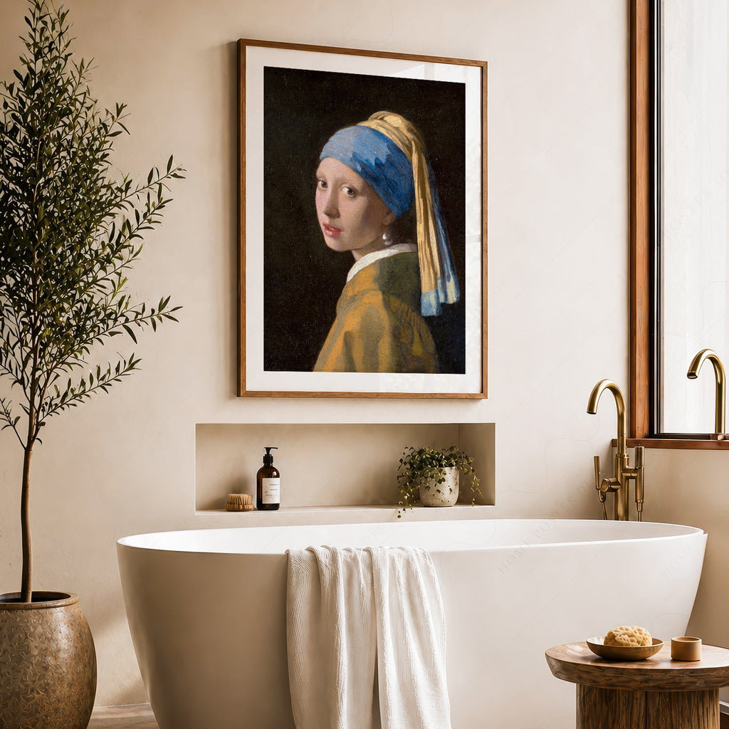 Johannes Vermeer La Jeune Fille à la perle Reproduction d'art – Décor mural classique