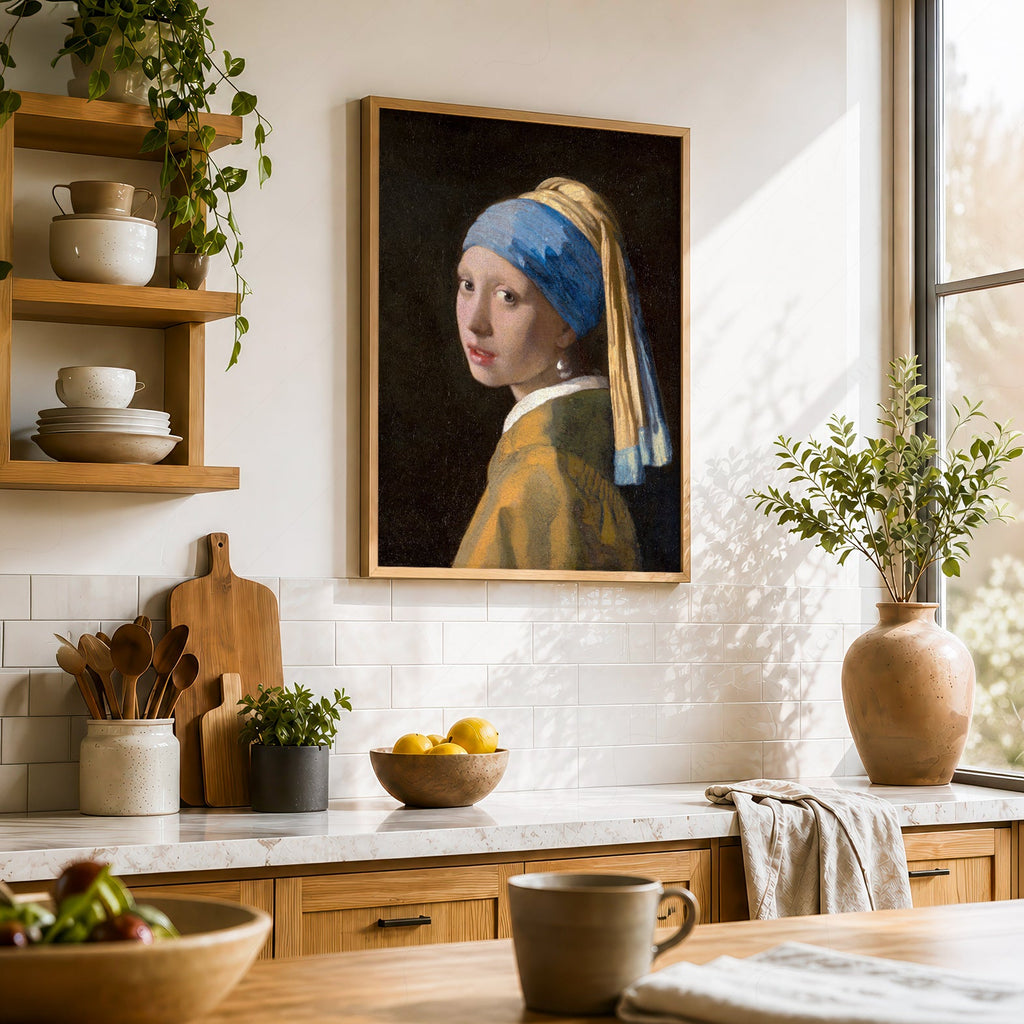 Johannes Vermeer La Jeune Fille à la perle Reproduction d'art – Décor mural classique