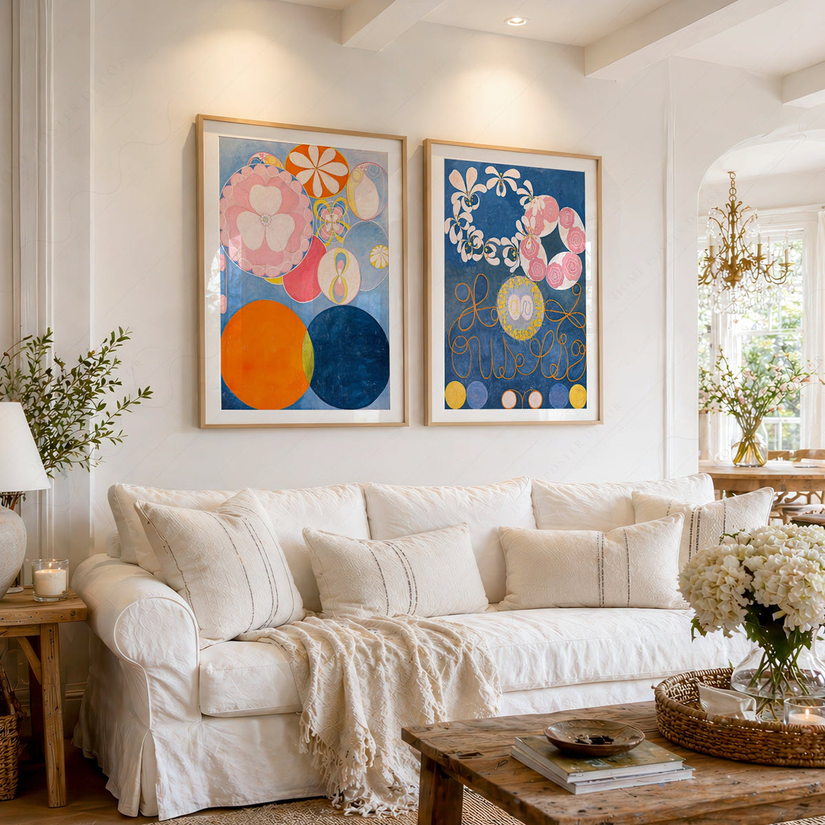 Hilma af Klint The Ten Largest Childhood Set of 2 Art Prints – Abstract Wall Art