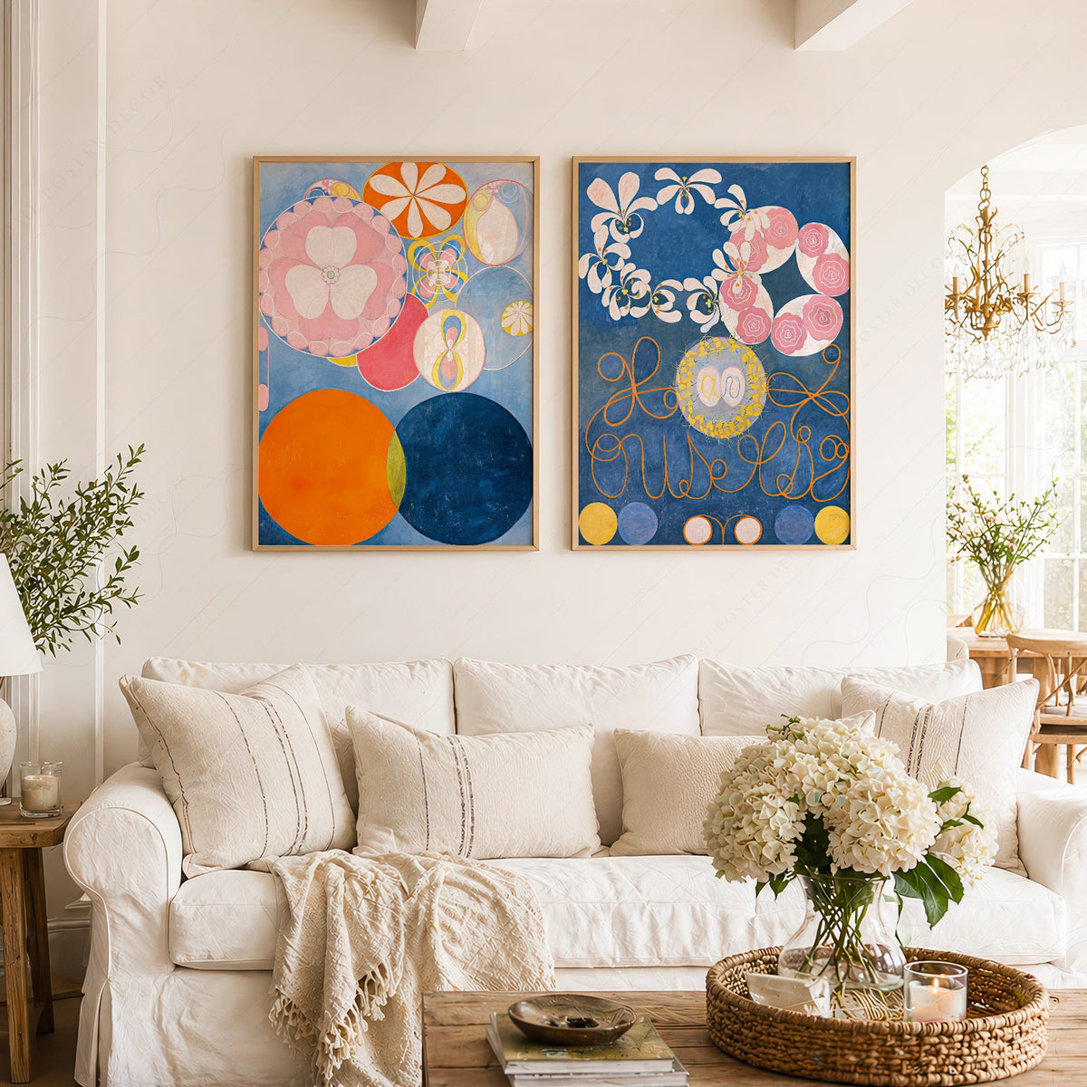 Hilma af Klint The Ten Largest Childhood Set of 2 Art Prints – Abstract Wall Art