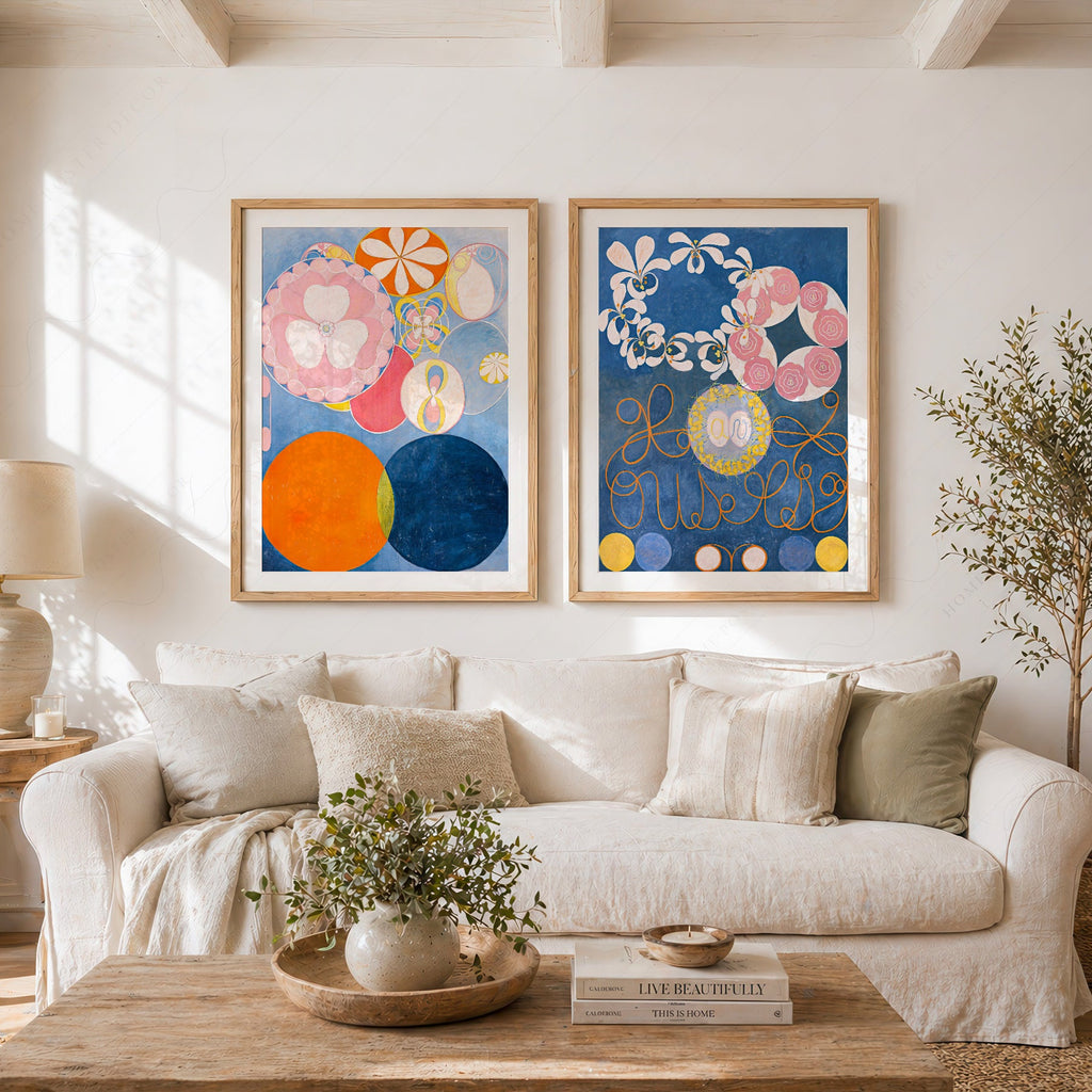 Hilma af Klint The Ten Largest Childhood Set of 2 Art Prints – Abstract Wall Art