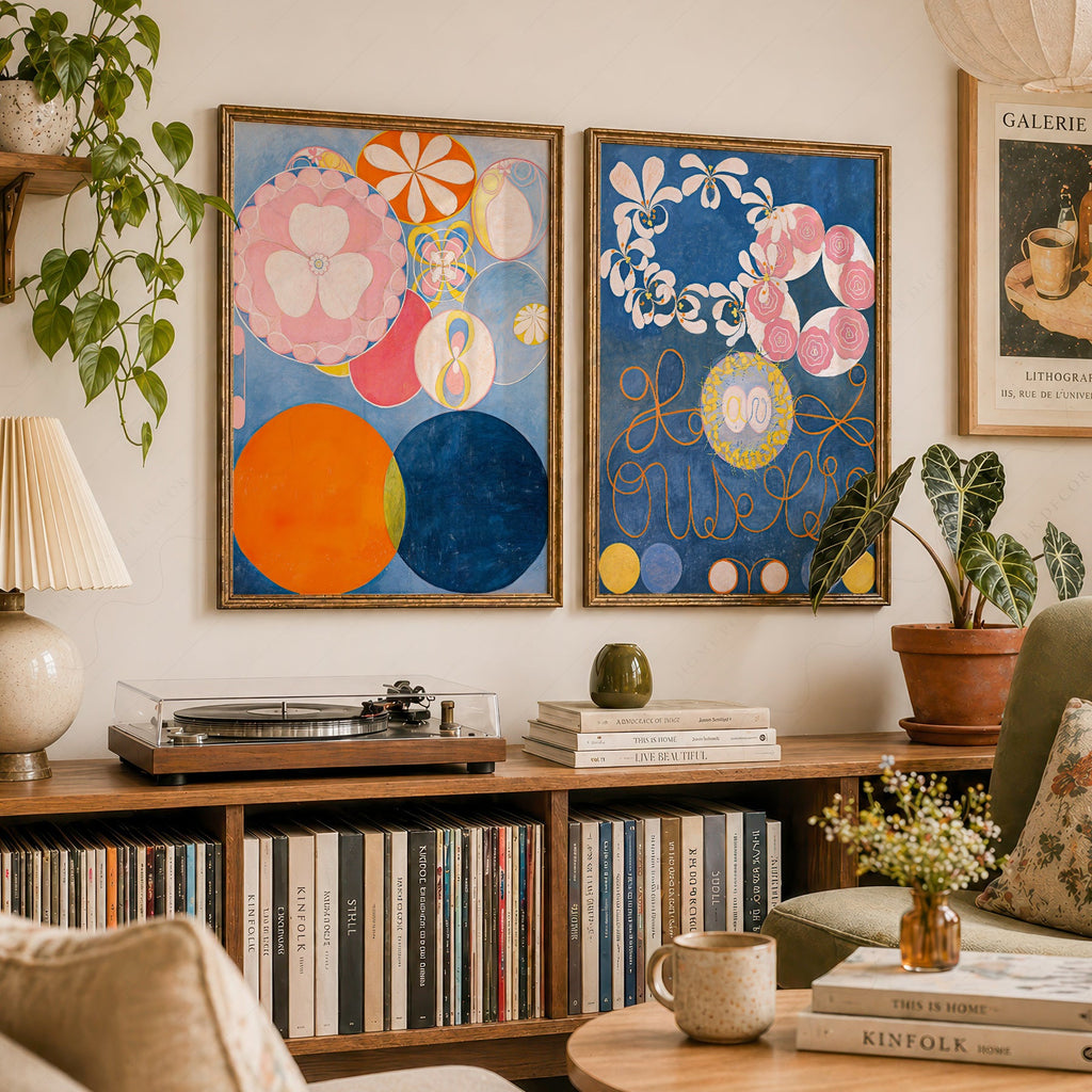 Hilma af Klint The Ten Largest Childhood Set of 2 Art Prints – Abstract Wall Art