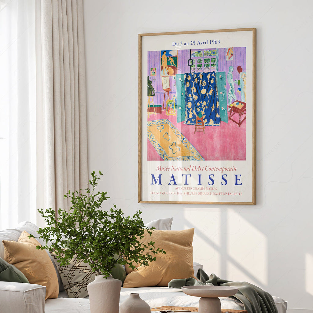 Henri Matisse The Pink Studio Exhibition Poster – Modern Wall Art Print