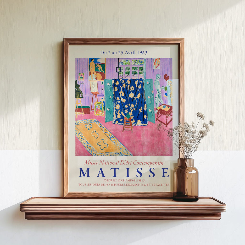 Henri Matisse The Pink Studio Exhibition Poster – Modern Wall Art Print