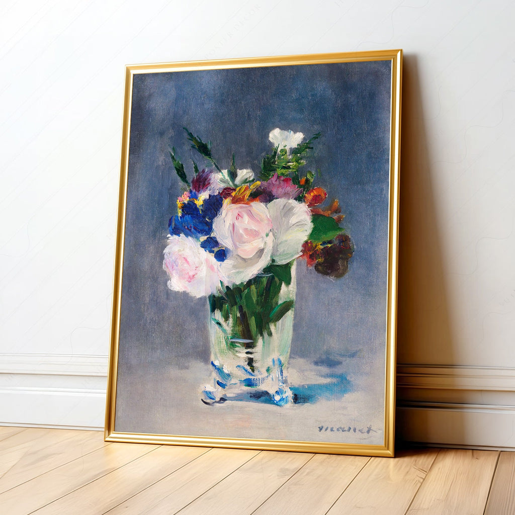 Édouard Manet Flowers in a Crystal Vase Print – Impressionist Wall Art