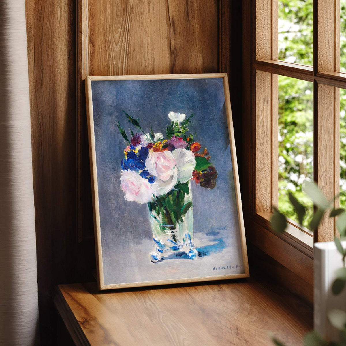 Édouard Manet Flowers in a Crystal Vase Print – Impressionist Wall Art