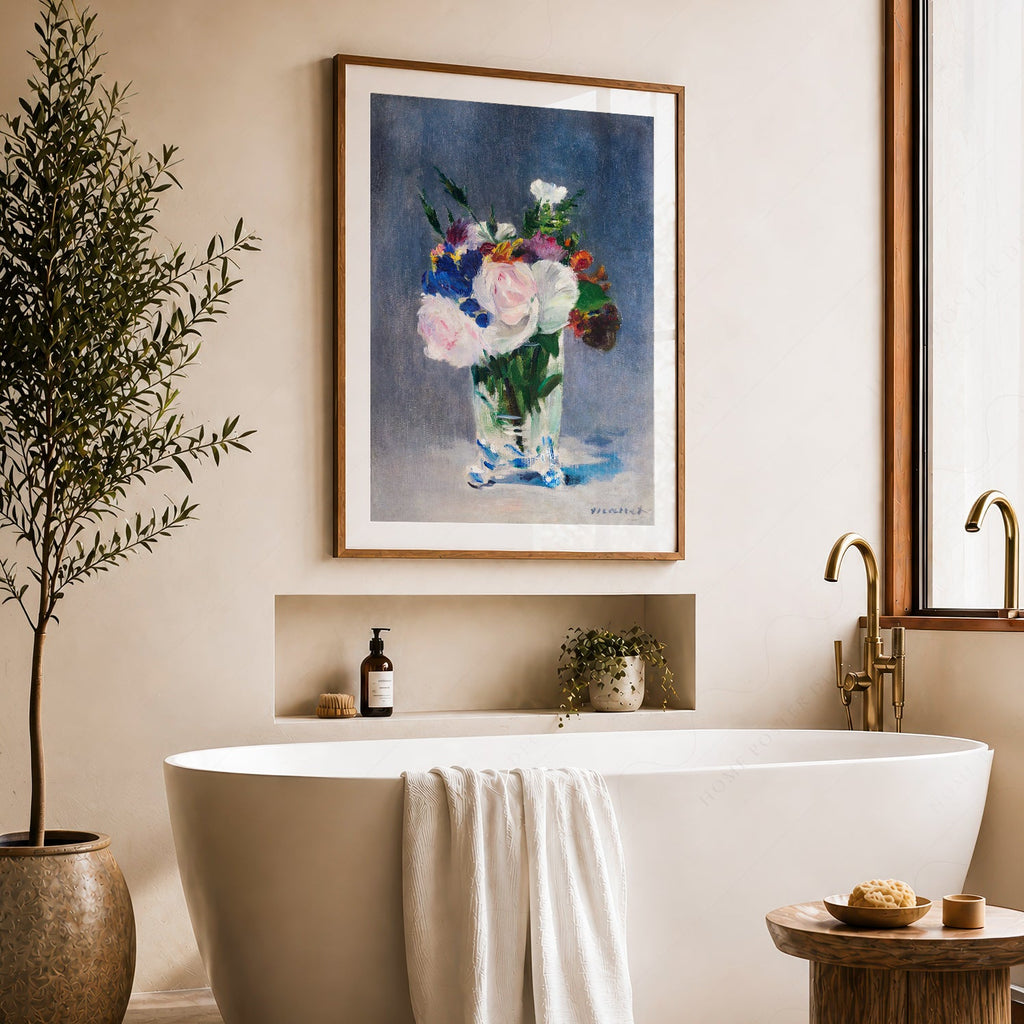 Édouard Manet Flowers in a Crystal Vase Print – Impressionist Wall Art