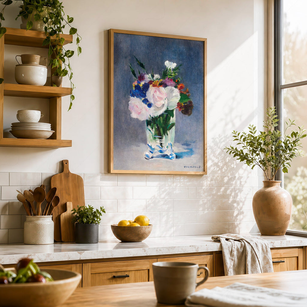 Édouard Manet Flowers in a Crystal Vase Print – Impressionist Wall Art