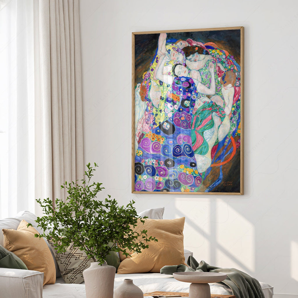 Estampe Gustav Klimt La Vierge – Affiche décorative Art nouveau