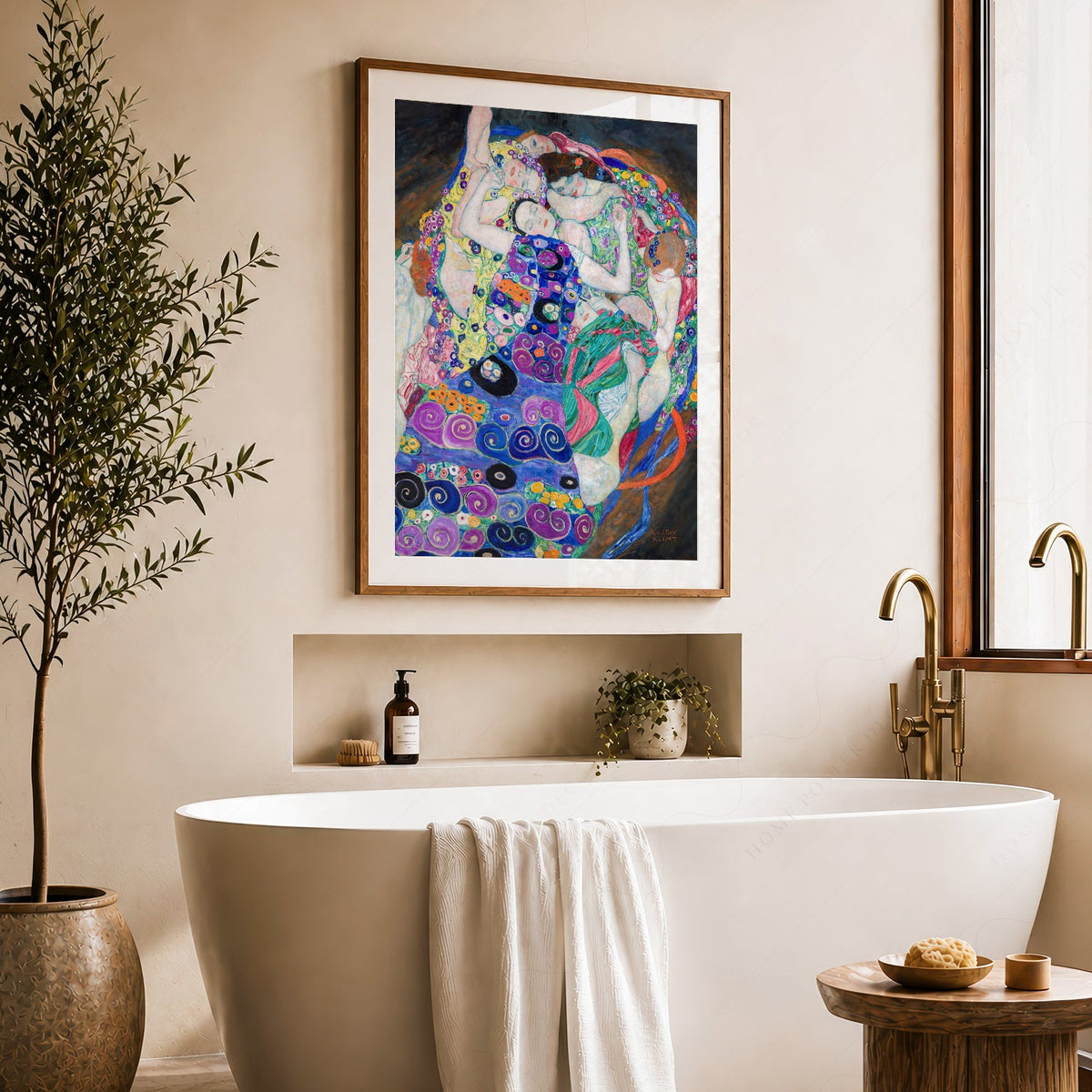 Estampe Gustav Klimt La Vierge – Affiche décorative Art nouveau