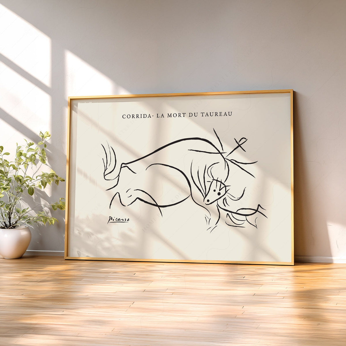 Pablo Picasso Corrida La Mort du Taureau Print – Minimalist Line Art
