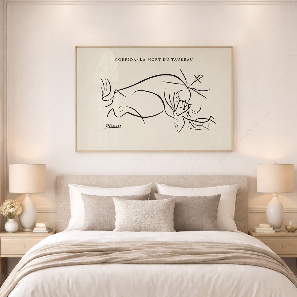 Pablo Picasso Corrida La Mort du Taureau Print – Minimalist Line Art