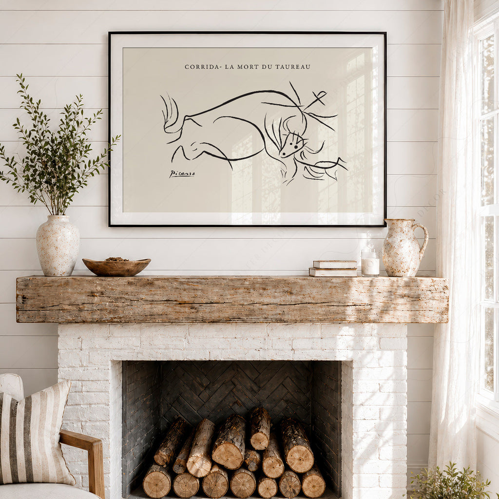 Pablo Picasso Corrida La Mort du Taureau Print – Minimalist Line Art