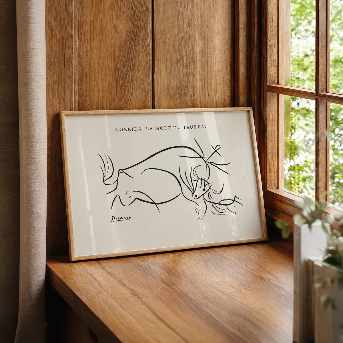 Pablo Picasso Corrida La Mort du Taureau Print – Minimalist Line Art