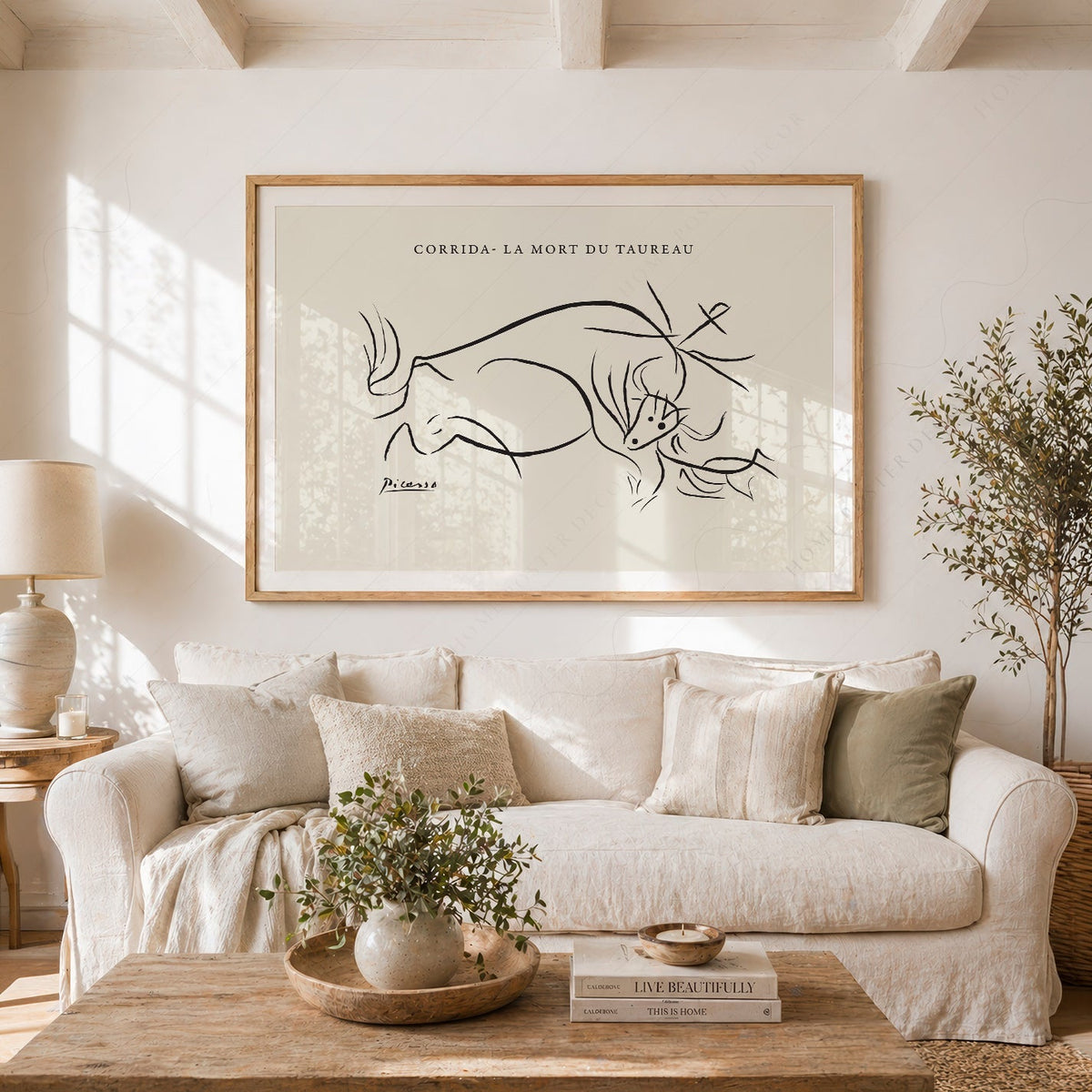 Pablo Picasso Corrida La Mort du Taureau Print – Minimalist Line Art