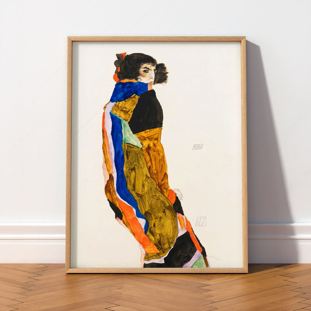Egon Schiele Moa Art Print – Expressionist Figure Wall Art Poster