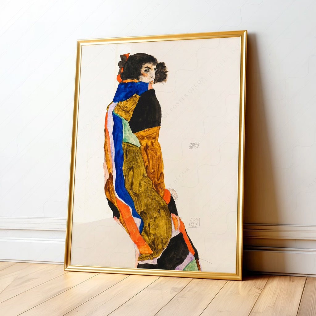 Egon Schiele Moa Art Print – Expressionist Figure Wall Art Poster