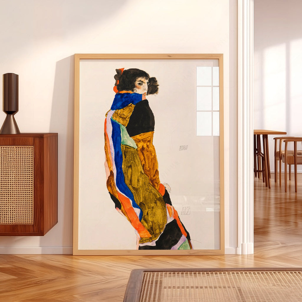 Egon Schiele Moa Art Print – Expressionist Figure Wall Art Poster