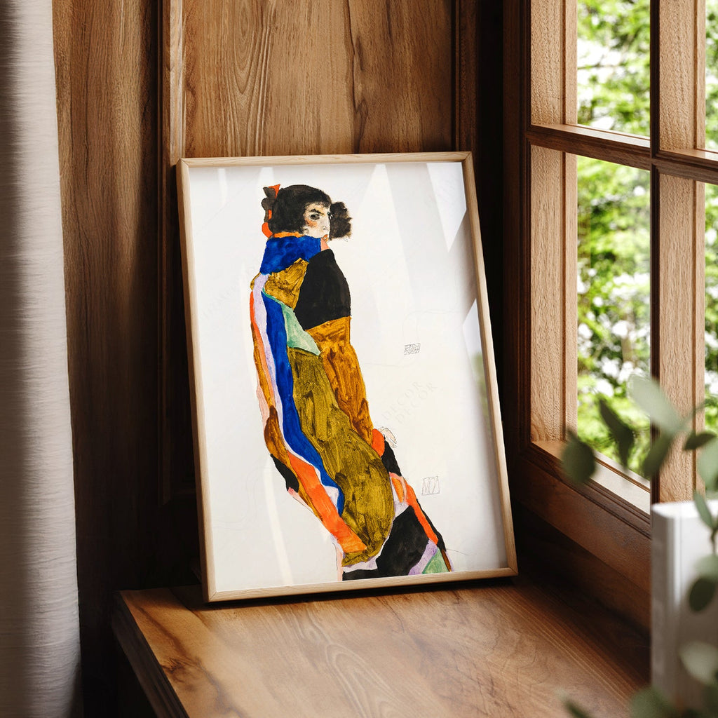 Egon Schiele Moa Art Print – Expressionist Figure Wall Art Poster