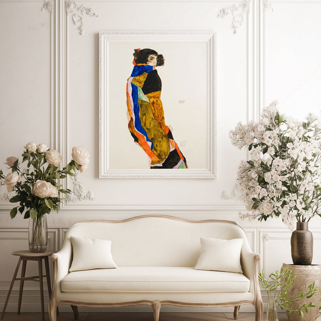 Egon Schiele Moa Art Print – Expressionist Figure Wall Art Poster