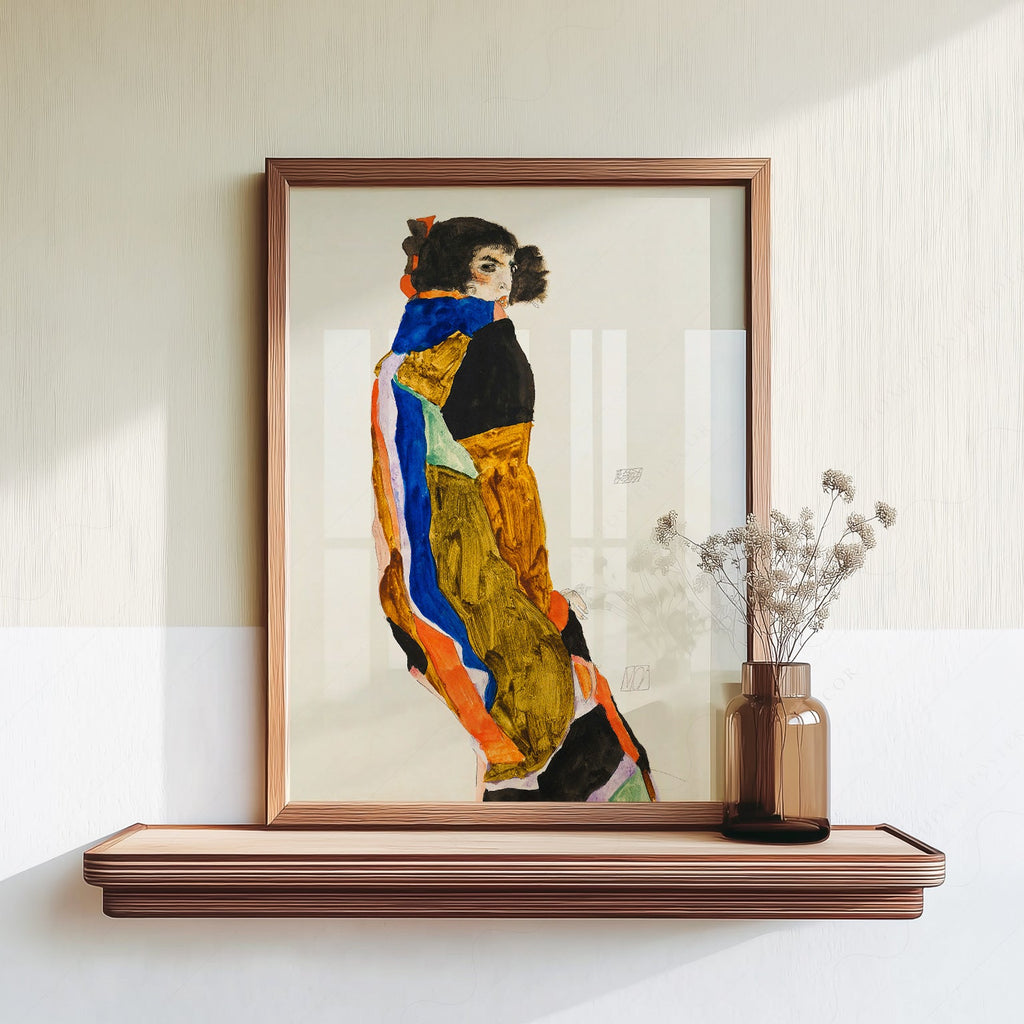 Egon Schiele Moa Art Print – Expressionist Figure Wall Art Poster