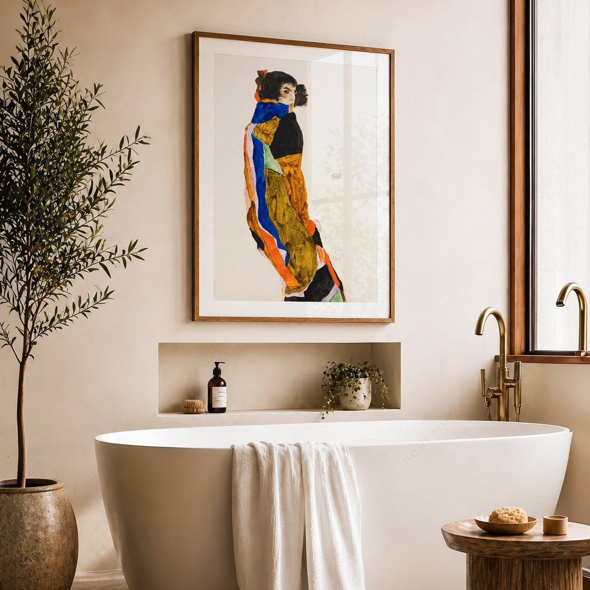 Egon Schiele Moa Art Print – Expressionist Figure Wall Art Poster
