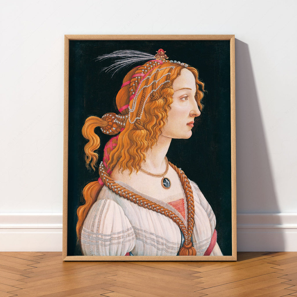 Sandro Botticelli Simonetta Vespucci Portrait Print – Renaissance Wall Art
