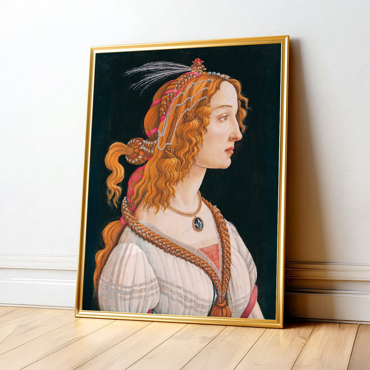 Sandro Botticelli Simonetta Vespucci Portrait Print – Renaissance Wall Art