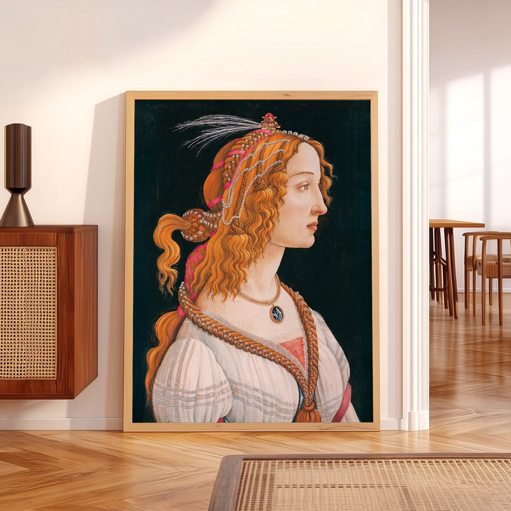 Sandro Botticelli Simonetta Vespucci Portrait Print – Renaissance Wall Art