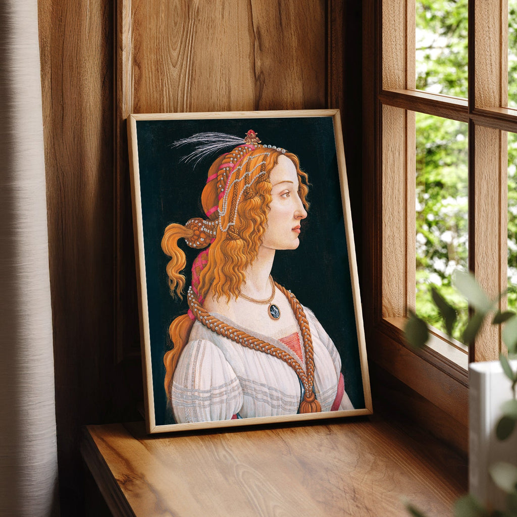 Sandro Botticelli Simonetta Vespucci Portrait Print – Renaissance Wall Art