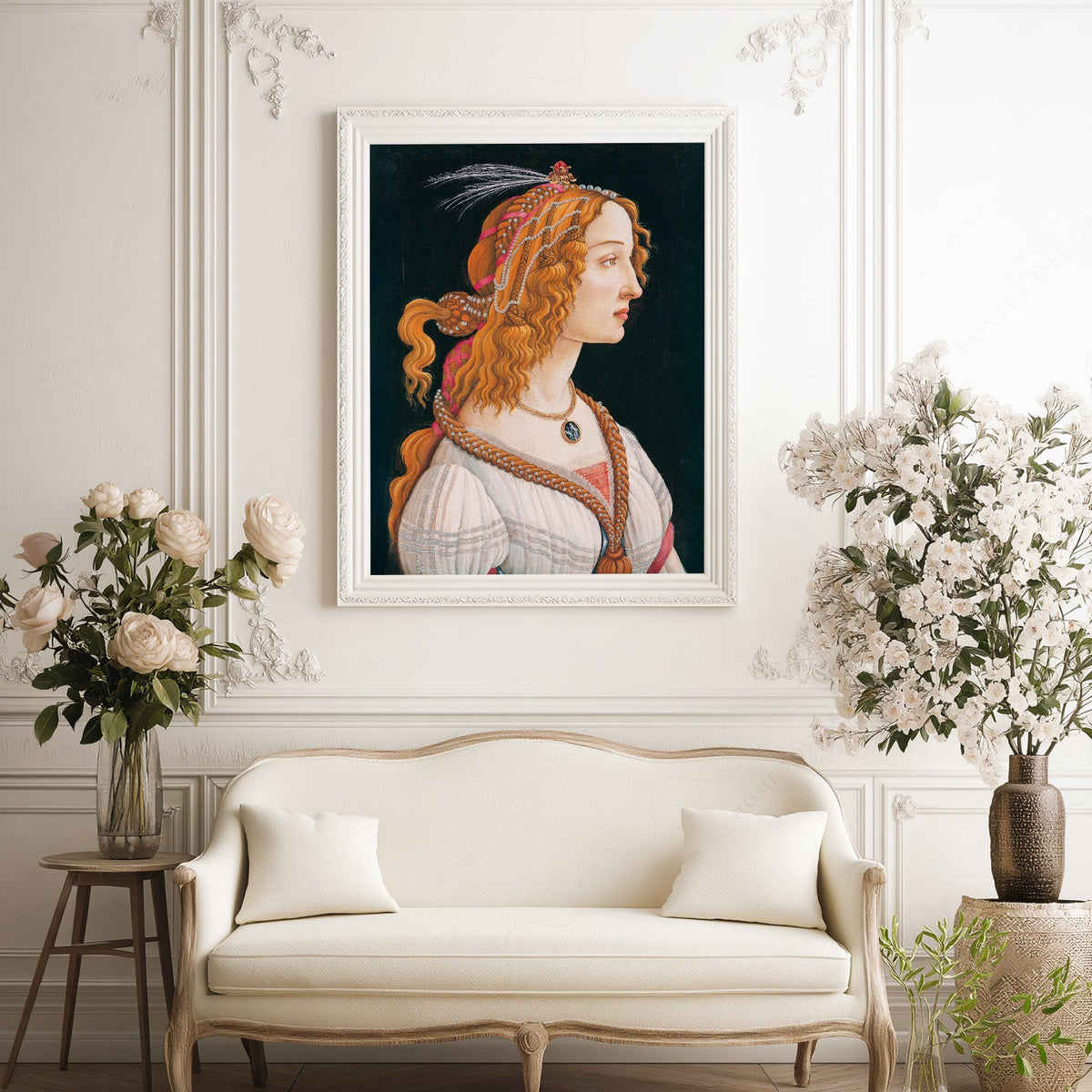 Sandro Botticelli Simonetta Vespucci Portrait Print – Renaissance Wall Art